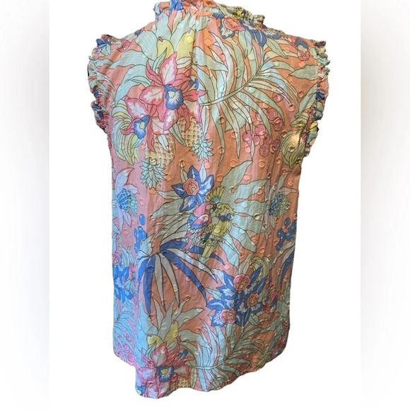 Talbots sleeveless multi colored top - Picture 4 of 8